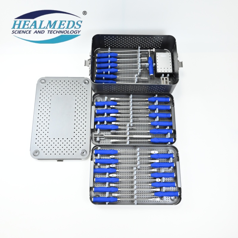 PLIF PEEK Cage & Titanium Lumbar Cage Instrument Set Spinal Surgery System Stainless Steel