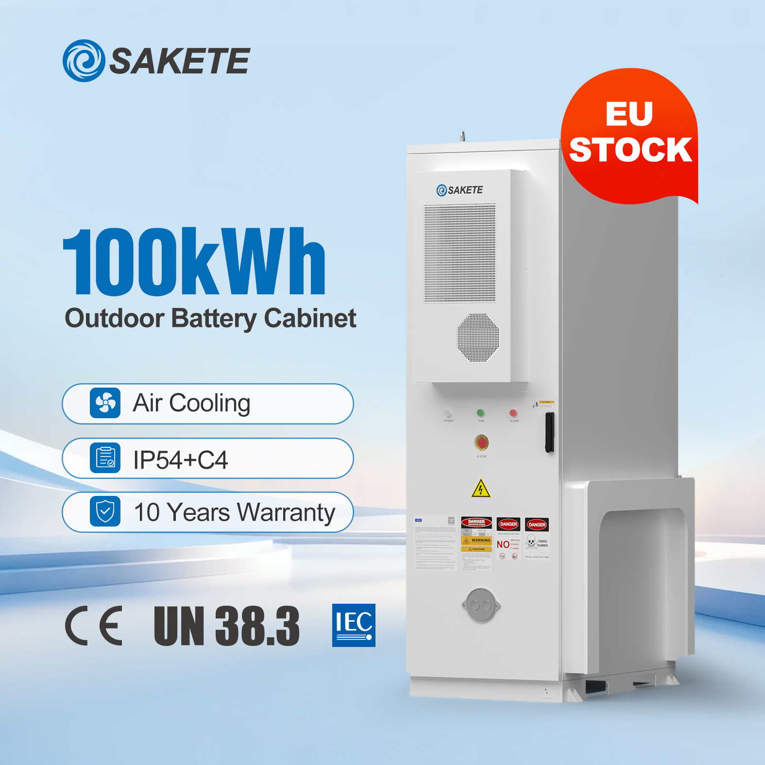 10 Years Warranty 50kwh 60kwh 80kwh 100kwh Lifepo4 High Voltage Battery Commercial Industrial Energy Storage Systems Container