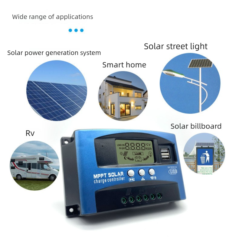 XZJ Mppt Charger 100a Power 40/60/100 Amp Street Light Charging Cell Panel Mptt Voltage And Inverter 30a Solar Charge Controller