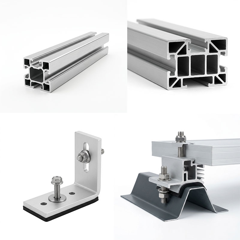 Aluminum Solar Roof Bracket Flat Roof Solar Panel Racking System Heavy Duty Solar Mount Support Residential Commercial PV CE
