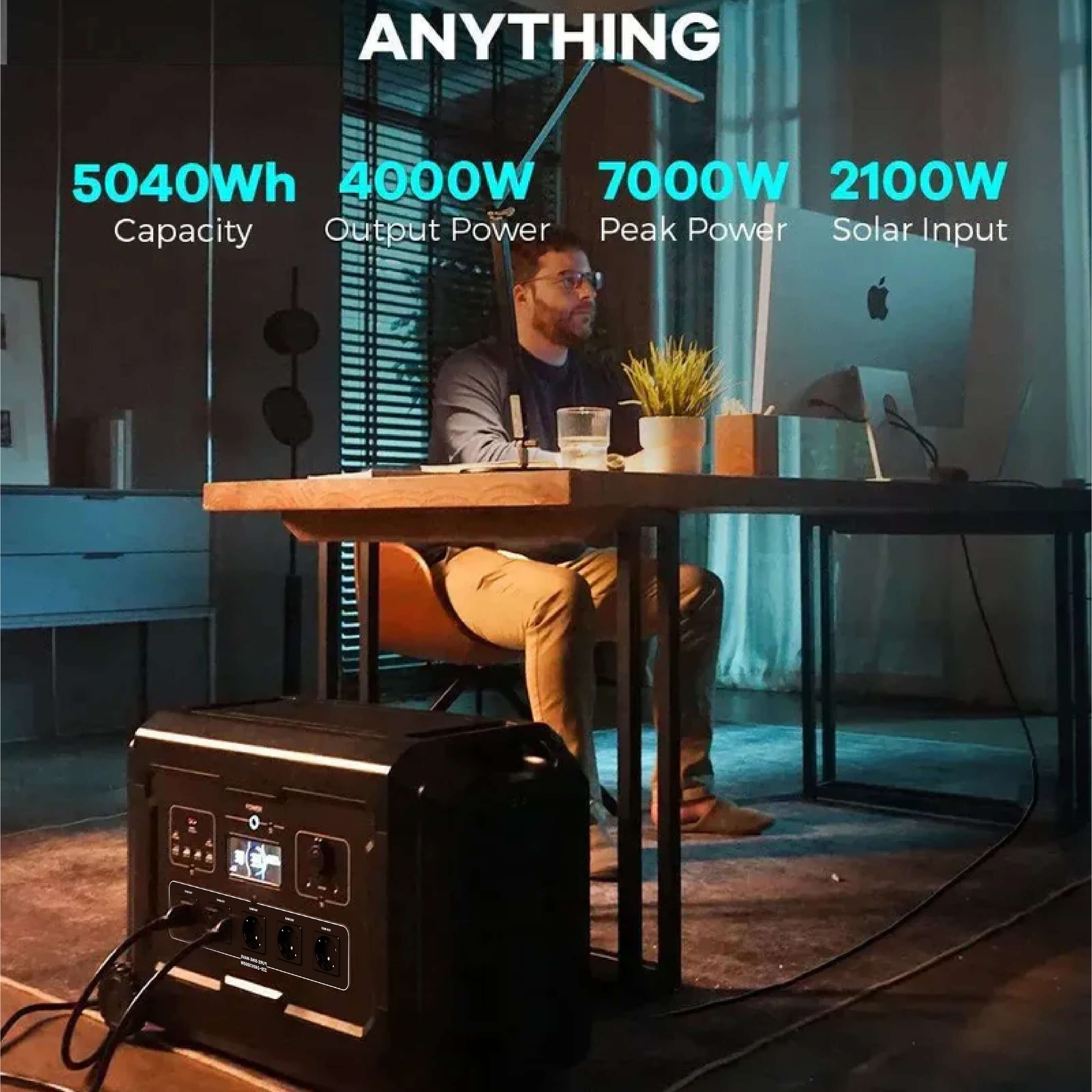 SOUOP Supplier Lifepo4 Battery Home Backup Tragbare Powerstation 5Kw Solar Generator Portable 5000W Power Station 50 Amp Plug