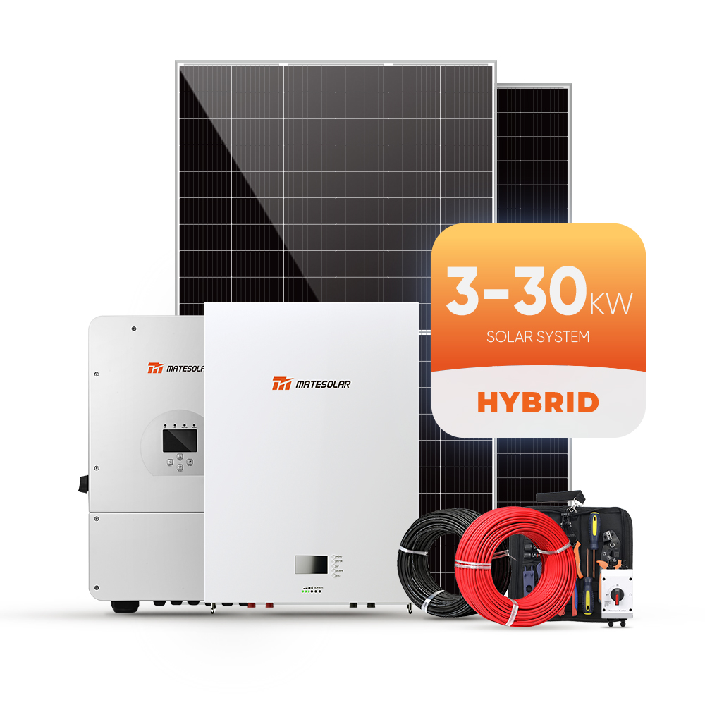 All in One Solar Energy System Balcony 5Kw 6Kw 8Kw 10Kw 12Kw 16Kw 20Kw 30Kw Solar Hybrid Power System Complete Kit for Home Use