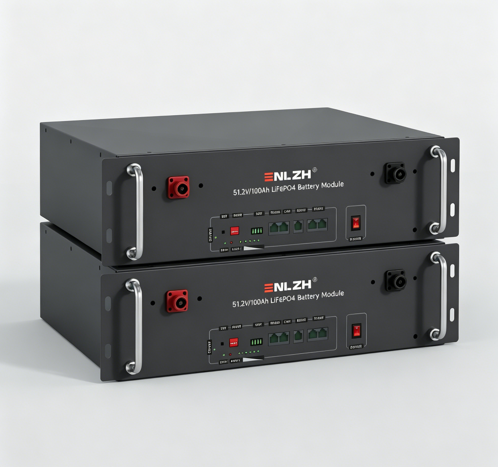 ENLZH Lithium Rack Mounted Battery 51.2V 100Ah 5kWh Lifepo4 6000 Cycle Solar Battery Large Home Battery Storage
