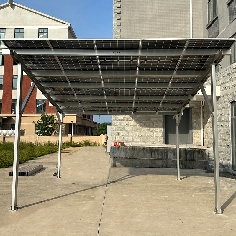 10KW BIPV Solar Carport Residential Solar Carport Waterproof Aluminum Car Parking Solar Mounting System for Home and Commercial