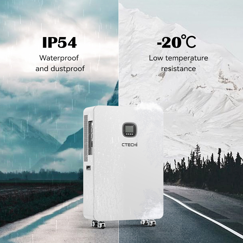 CTECHI Off Grid System 48V 51.2V 200Ah 400Ah Solar Lithium Batteries and Hybrid Inverters 11kW 20kWh Residential Solar System