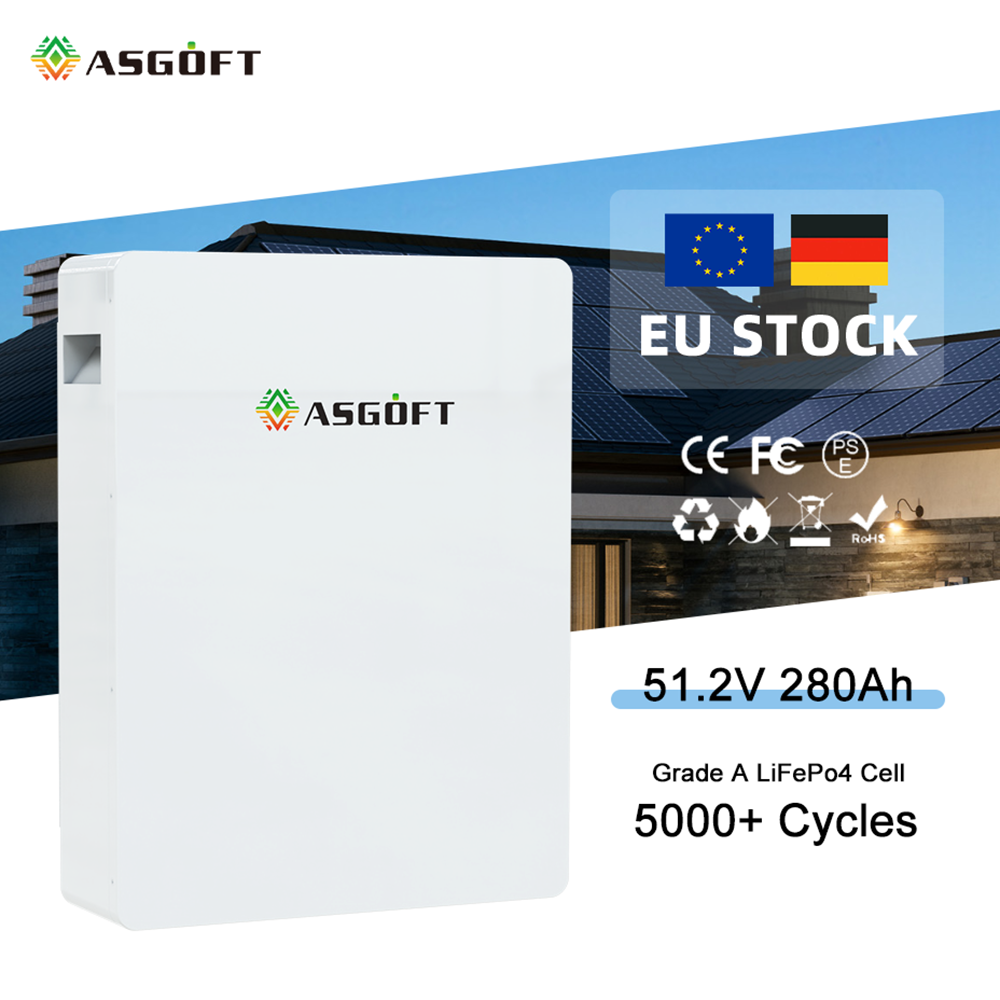 Germany Stock Solar Power Wall 5kwh 10kwh 15kwh 51.2v 48V 100ah 200ah 300ah Lifepo4 Lithium Ion Battery Batterie Solaire Lithium