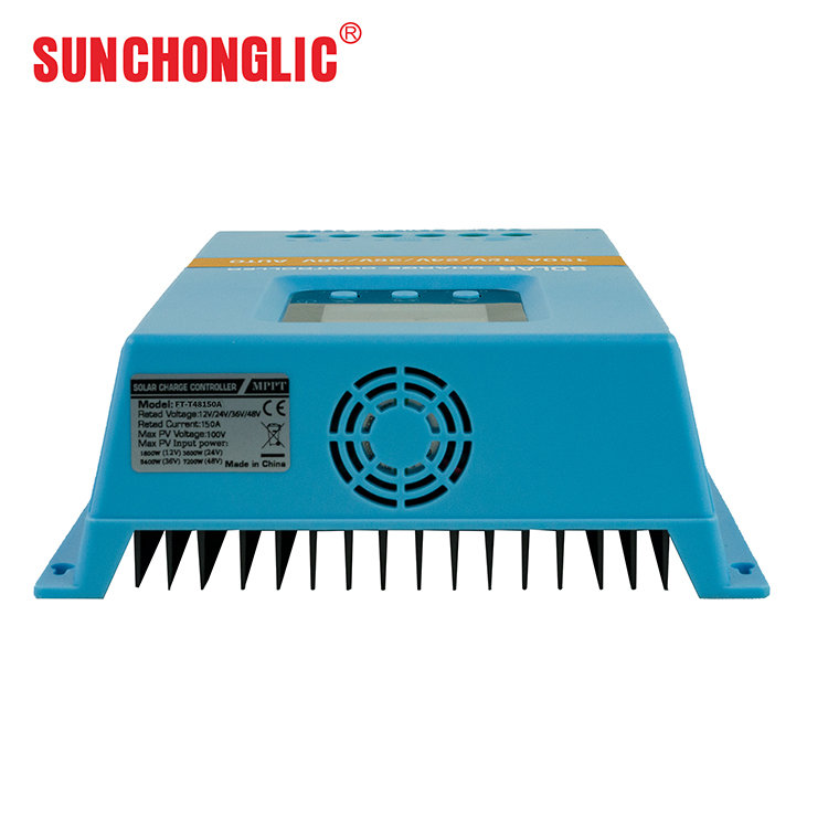 New 150A Automatic Intelligent 12V/24V/36V/48V High-Efficiency Durable MPPT Solar Charging Controller LCD Double USB Output