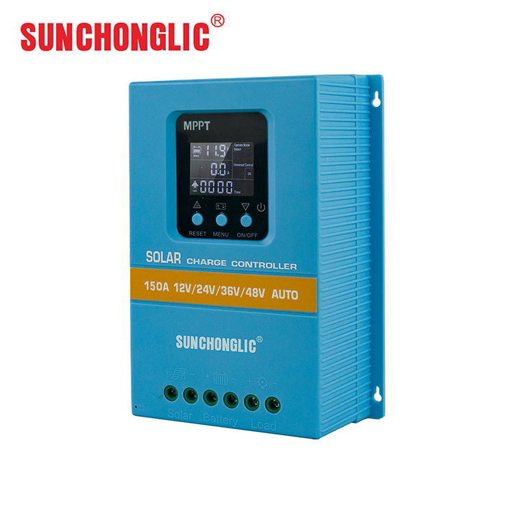 New 150A Automatic Intelligent 12V/24V/36V/48V High-Efficiency Durable MPPT Solar Charging Controller LCD Double USB Output