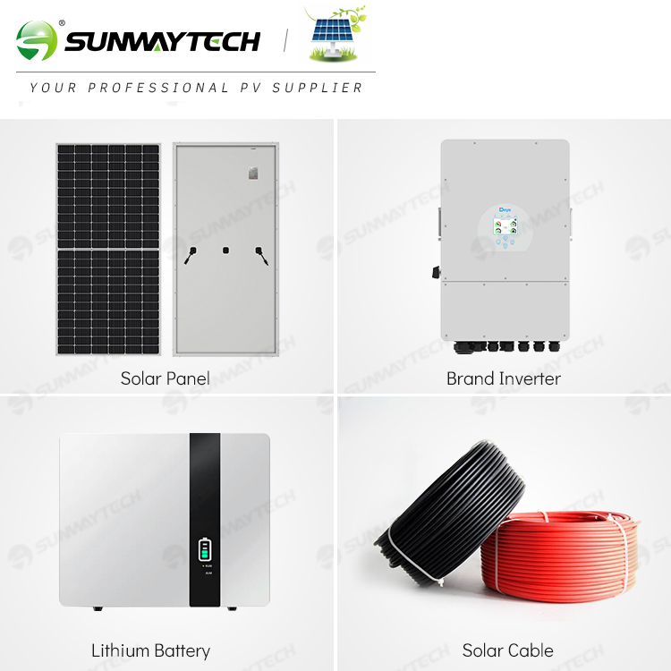 Deye Sun Solar Hybrid Inverter 3 Three Phase Single 5kw 6kw 8kw 10kw 12kw Solar Panel Energy System