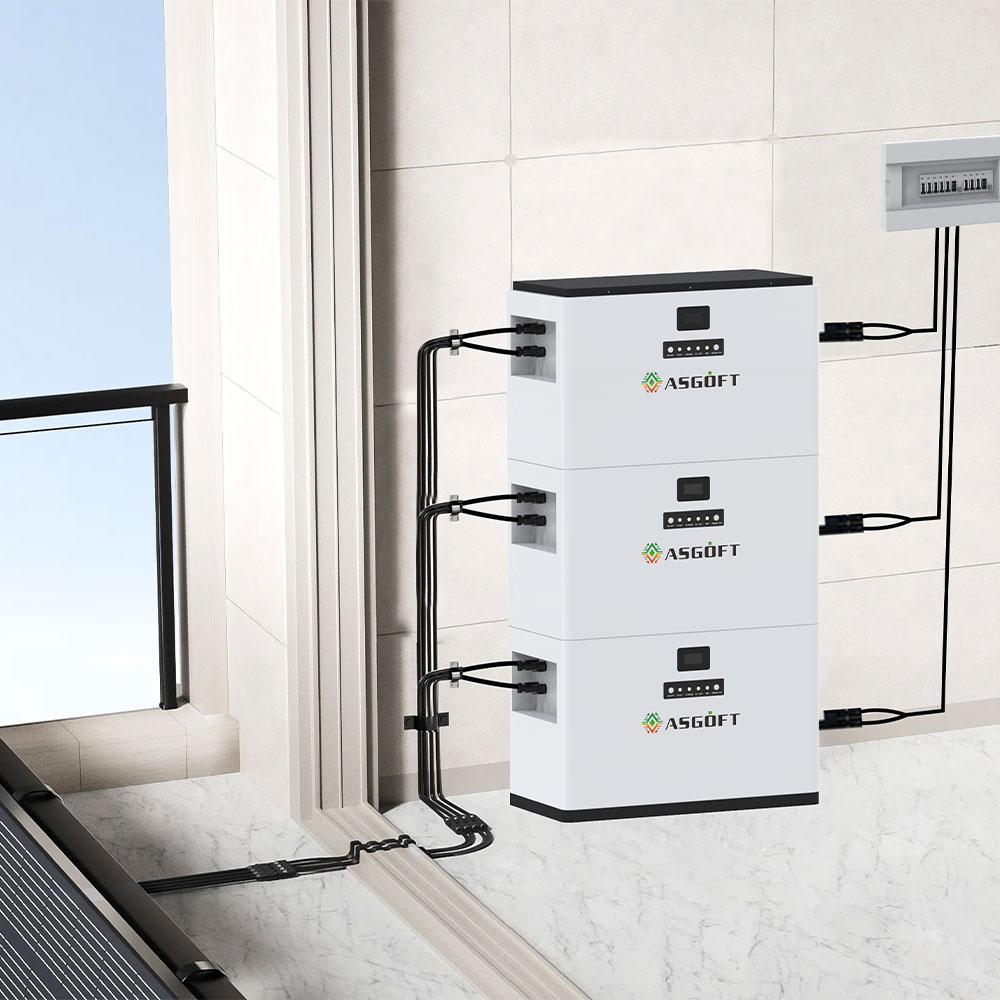 EU Stock 3.8kWh 7.6kWh 22.8kWh Lithium Ion MPPT 51.2V 72Ah Grid Off-Grid Balcony Solar Energy Storage System IP65 Waterproof