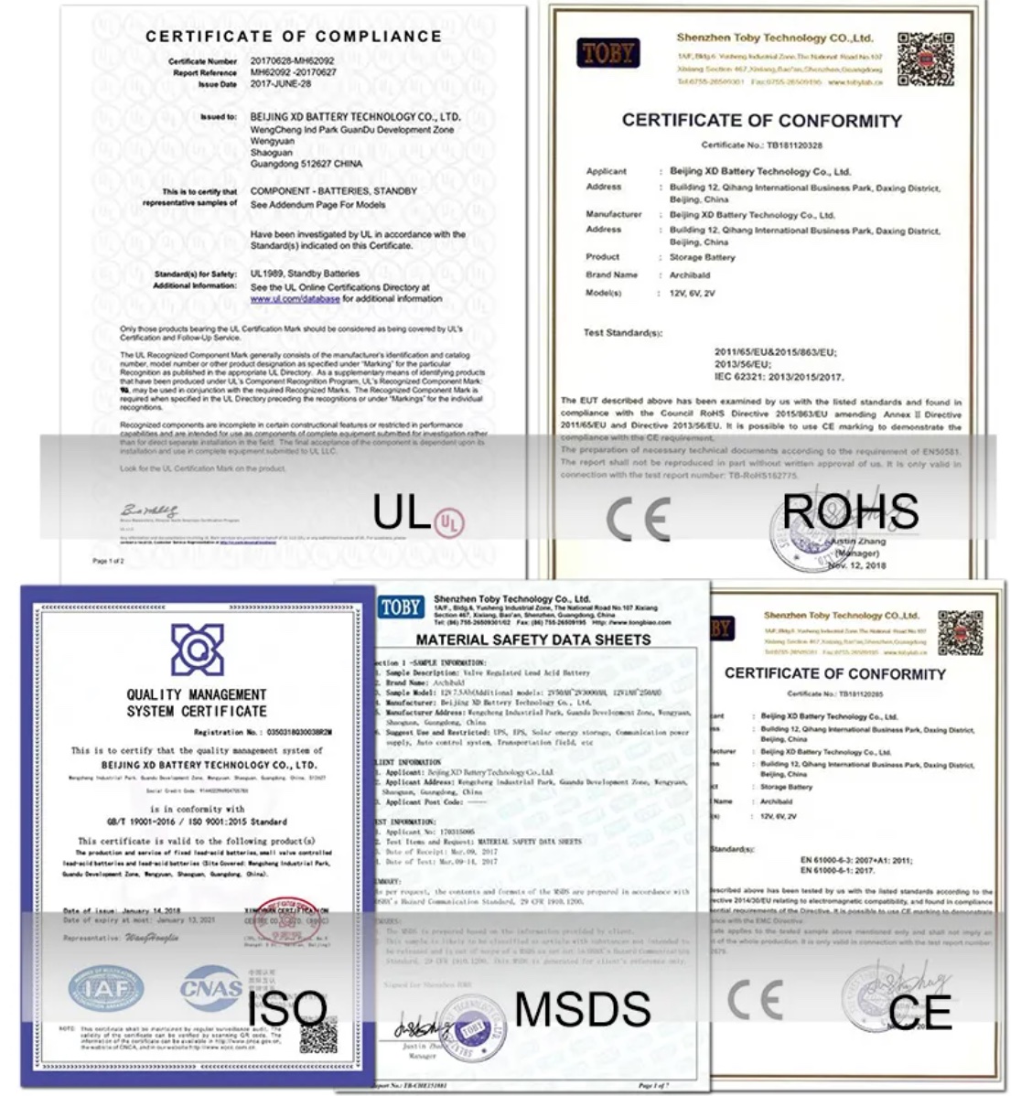 Certifications