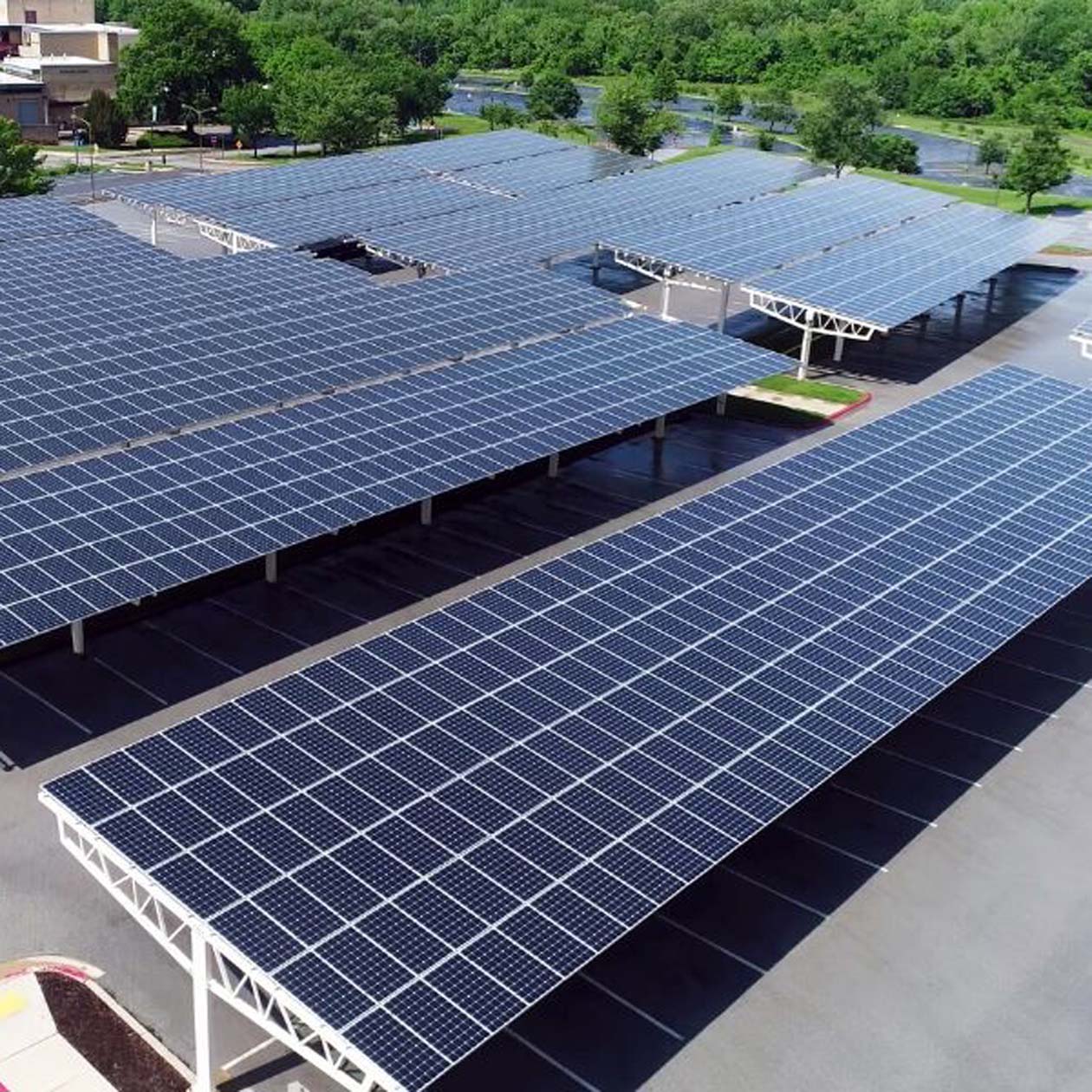Commercial Residential Home Ground Mounting System Photovoltaic Panel Solar Car Parking Structure