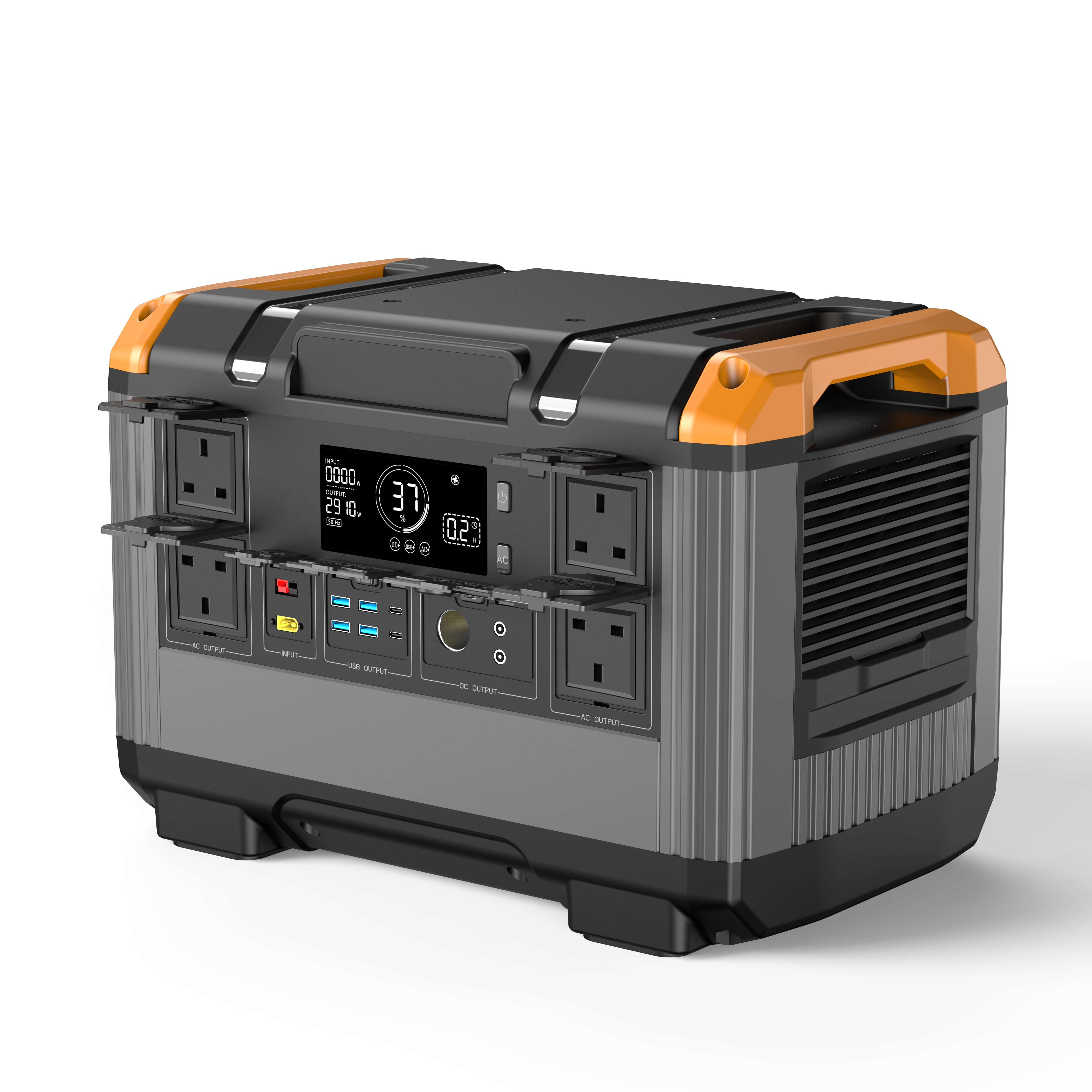 Portable Power Station 2400W Solar Generator 2016Wh Pure Sine Wave RV Port Flashlight EU Home Power Energy Station