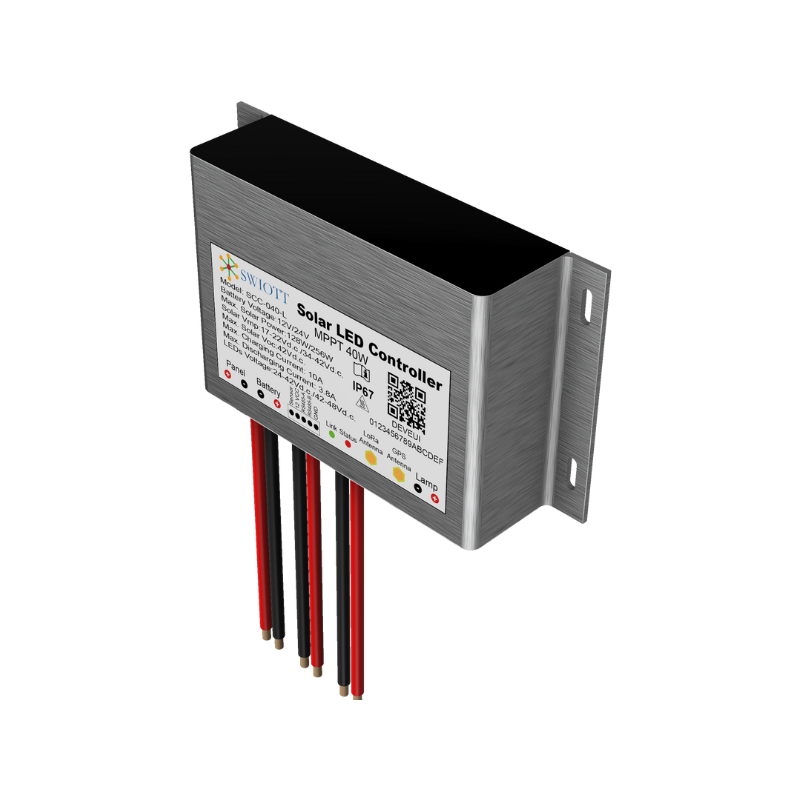 SCC040N Solar Charge Controller IP68 40w Intelligent GPS Waterproof MPPT Solar Street Light Charge Controller