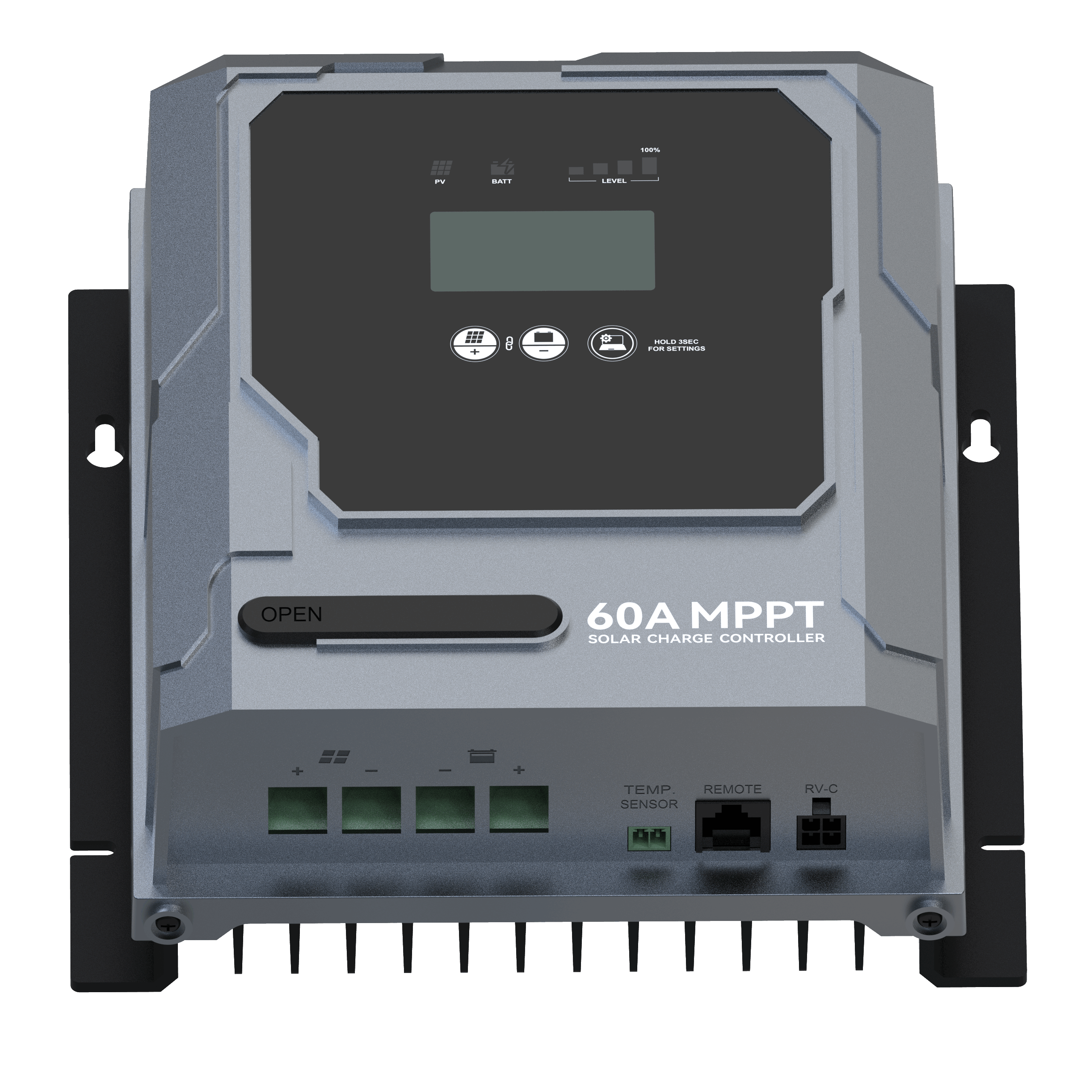 Intelligent MPPT Solar Controller 60A Solar Voltage Stabilizing Charging Controller 12V 24V with Solar Panel Charging