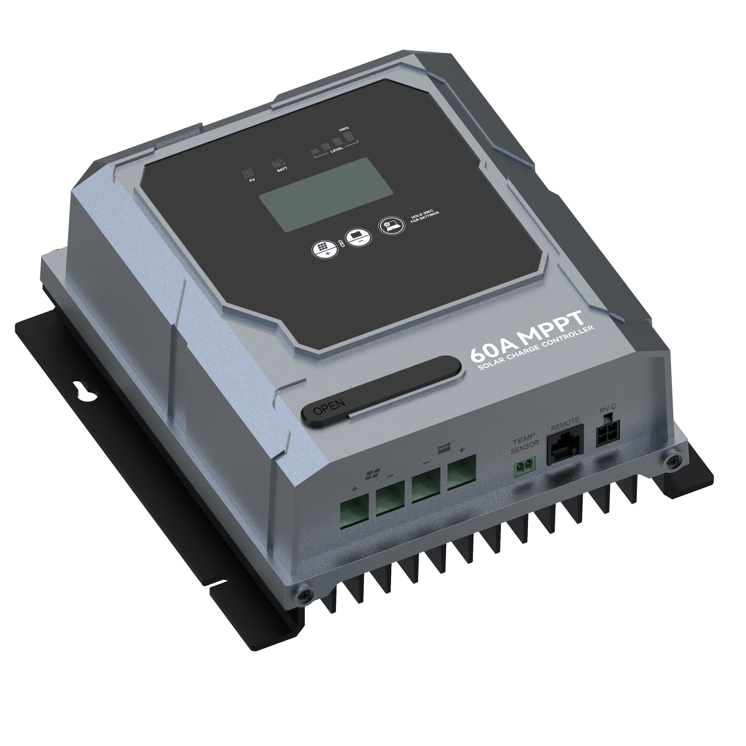 Intelligent MPPT Solar Controller 60A Solar Voltage Stabilizing Charging Controller 12V 24V with Solar Panel Charging