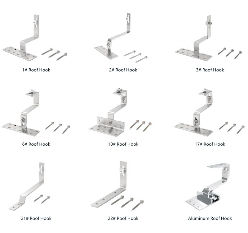 FarSun Stainless Steel Mounting Kit China Roof Tile Solar PV Hook Bracket