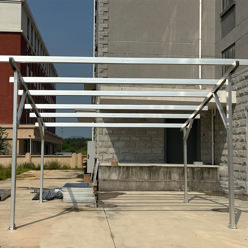 10KW BIPV Solar Carport Residential Solar Carport Waterproof Aluminum Car Parking Solar Mounting System for Home and Commercial