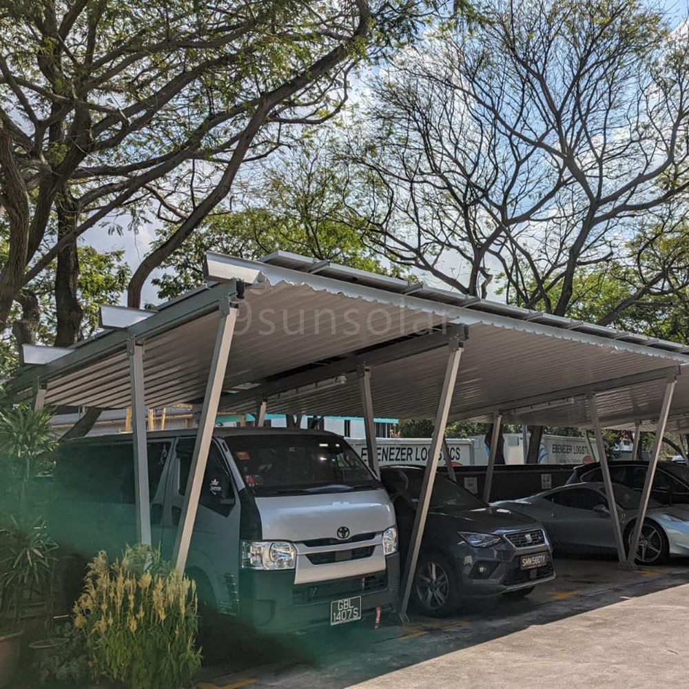 9Sunsolar Residential Aluminum Car Parking Solar Mounting Waterproof Solar Carport System for Home