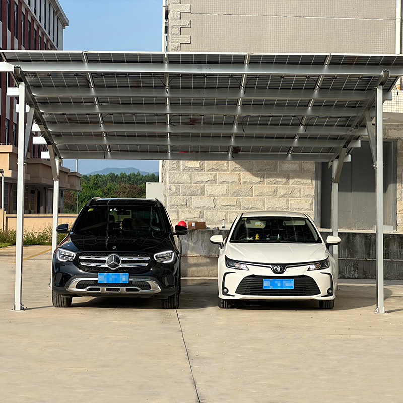 10KW BIPV Solar Carport Residential Solar Carport Waterproof Aluminum Car Parking Solar Mounting System for Home and Commercial