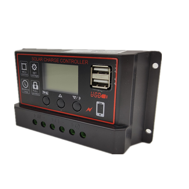 Black Shell 12V/24V/10A Solar Controller Smart Product with USB for Charge and Discharge Management