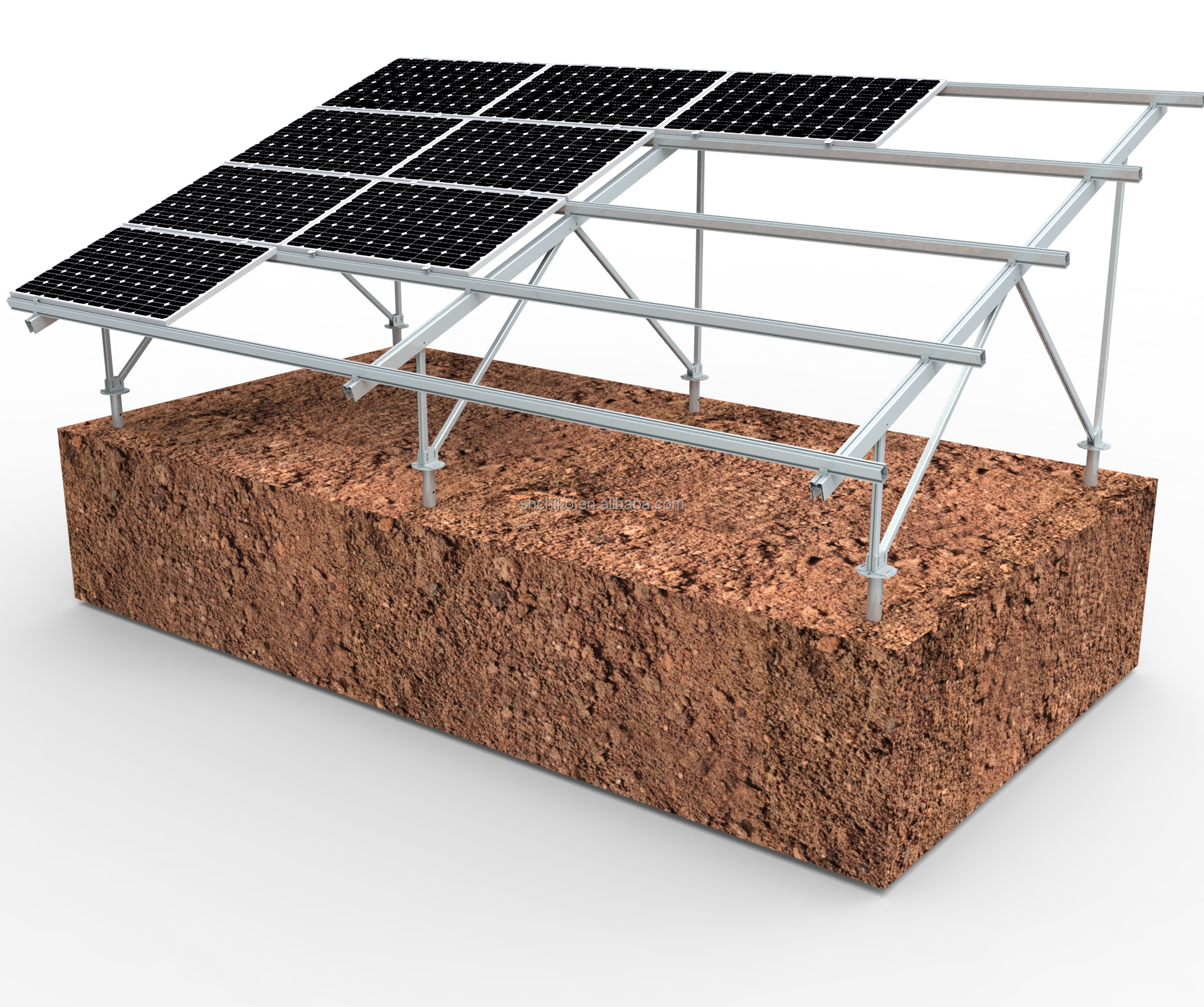 Aluminum Panel Solar Mounting Structure Photovoltaic Support Racking Systems for Rooftop Home Installation