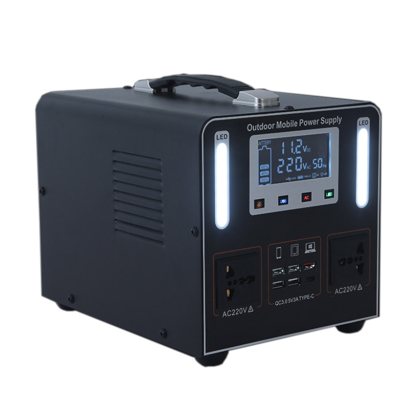 500W 512Wh Portable Power Station, 9 Outputs 220V AC for Home Emergency, Outdoor Camping, Solar Generator