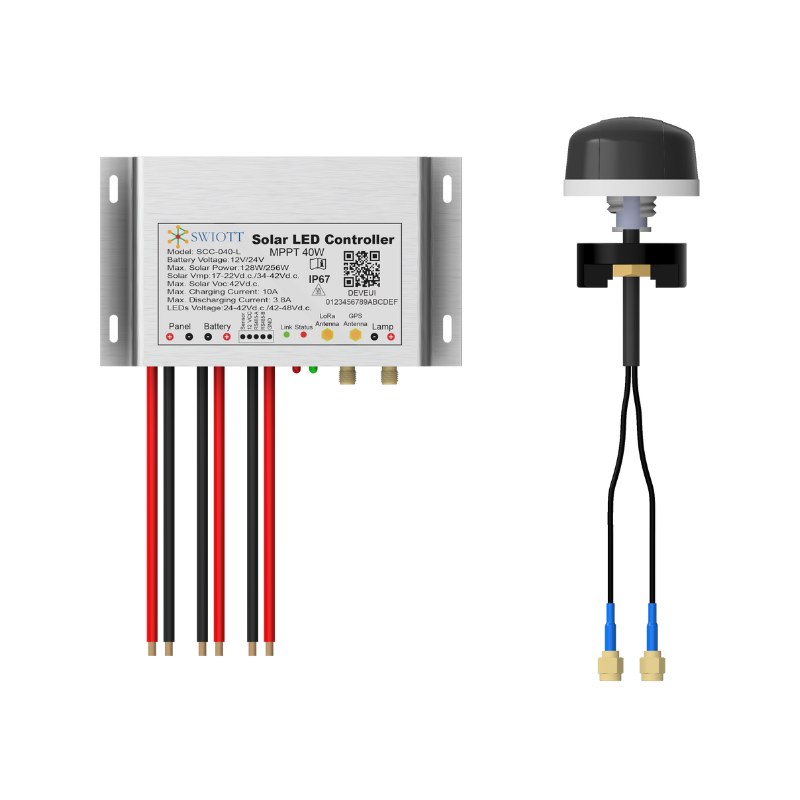 SCC040N Solar Charge Controller IP68 40w Intelligent GPS Waterproof MPPT Solar Street Light Charge Controller