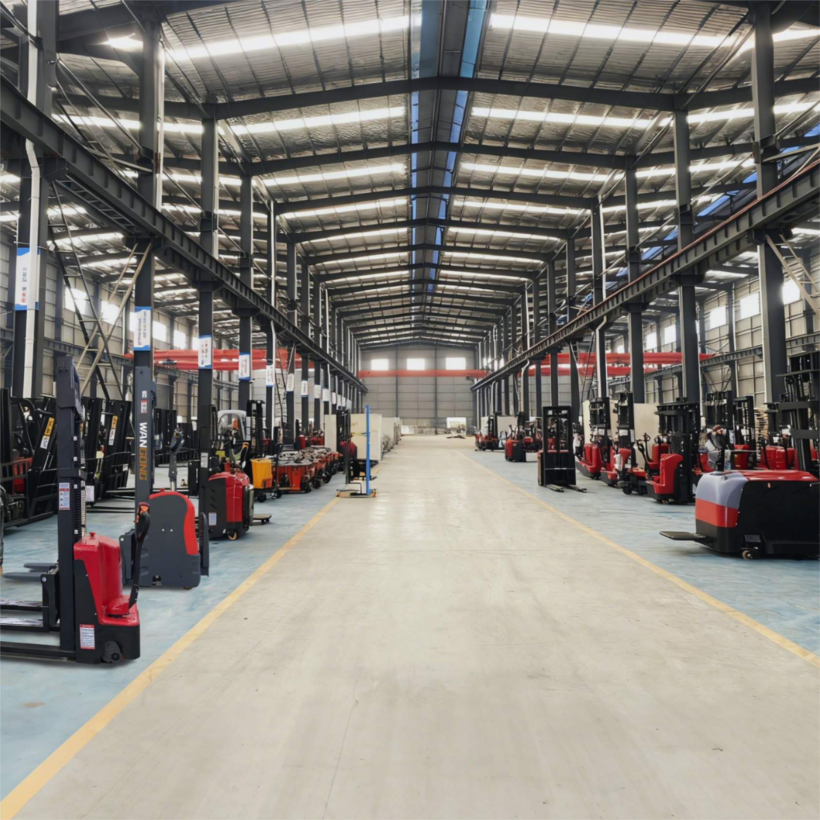 Self Loaded Full Electric Pallet Stacker Forklift Electric Reach Stacker Side Pallet Hydraulic Battery Operated Stacker