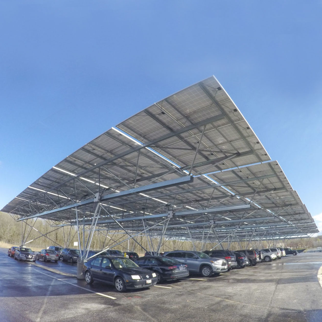 Commercial Residential Home Ground Mounting System Photovoltaic Panel Solar Car Parking Structure