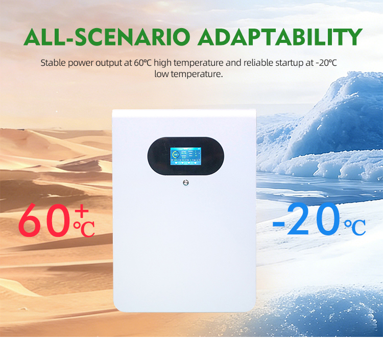 High Safety LiFePO4 10.24kWh 48V Wall Mounted Hybrid On Off Grid Emergency Backup Home Energy Storage System