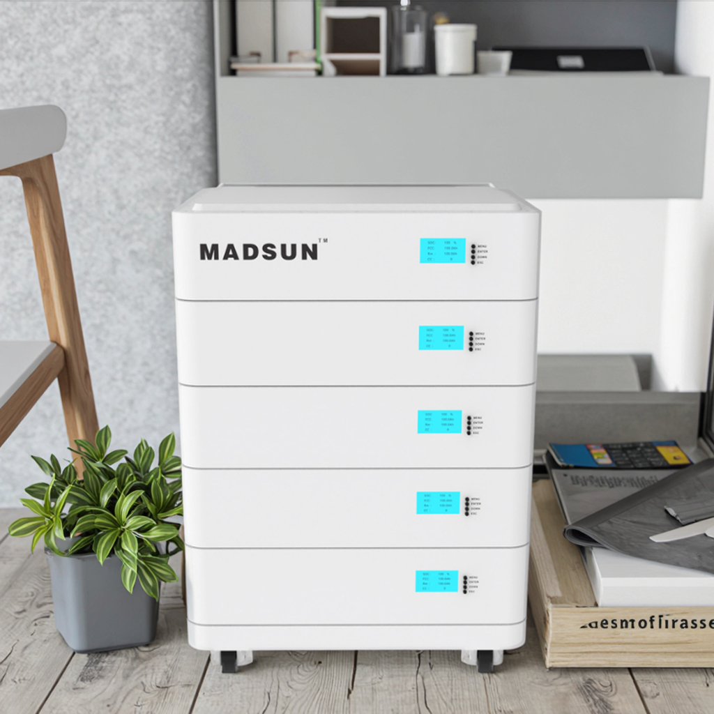 Madsun Stackable LiFePO4 Battery 25kwh 10kwh 5kwh off Grid Hybrid Home Energy Storage