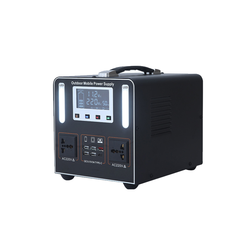 500W 512Wh Portable Power Station, 9 Outputs 220V AC for Home Emergency, Outdoor Camping, Solar Generator