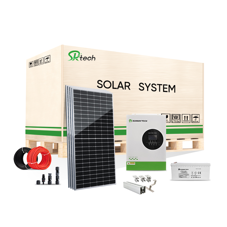 Residential 5KW Off Grid Solar System With Wall Mounted Battery and Full Mounting Kit