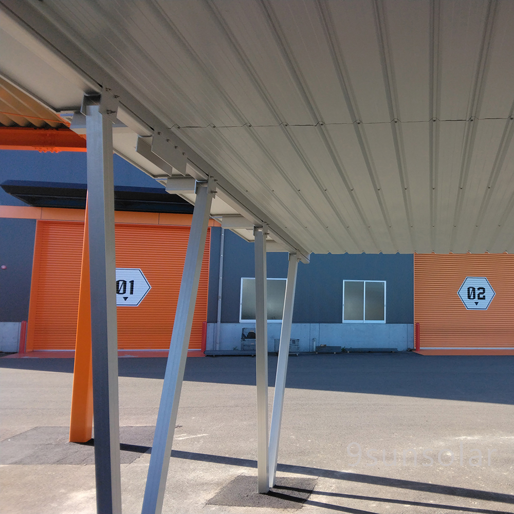 9Sunsolar Residential Aluminum Car Parking Solar Mounting Waterproof Solar Carport System for Home