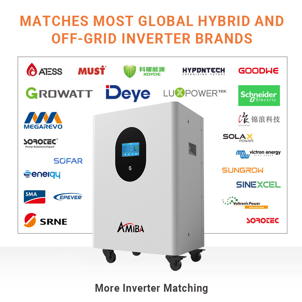 48V 100Ah 200Ah 300Ah Stackable 51.2V 5Kwh 10Kwh 15Kwh LiFePO4 Home Solar Storage With WiFi Control For EU US Market