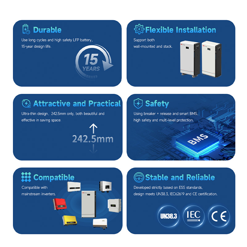 EVE Home Energy Storage System Solar Energy System 51.2V 10kWh 15kWh 16kWh 314ah Lifepo4 Battery Wall-Mounted