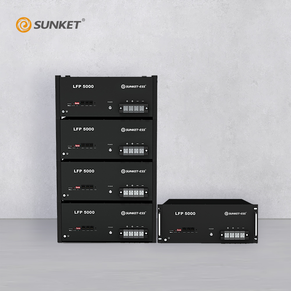 Sunket Batteries US3000 5000 Rack Mount LiFePO4 48V 50Ah 100Ah 200Ah Lithium Ion Battery 5KWH 10KWH Lithium Battery