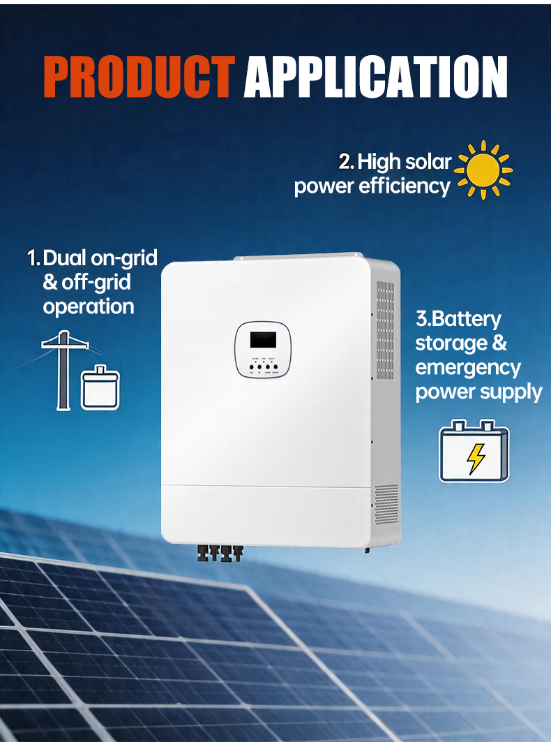 Three-Phase Grid-Tie &amp; Off-Grid Hybrid Inverter with Battery Backup for Commercial Solar System