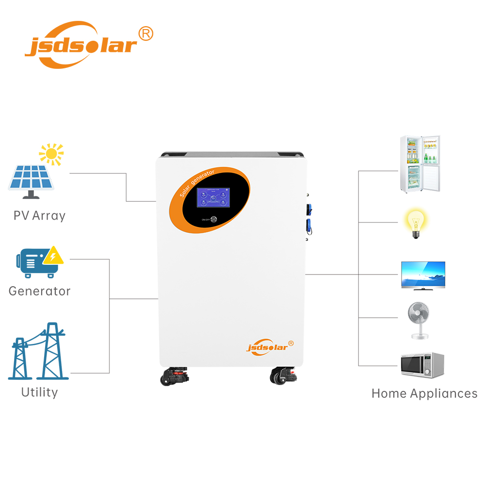 Jsdsolar 1000W 2000W 5000W 6000W Portable Power Station Portable Solar System with Battery and Inverter Suitable for Home Farm