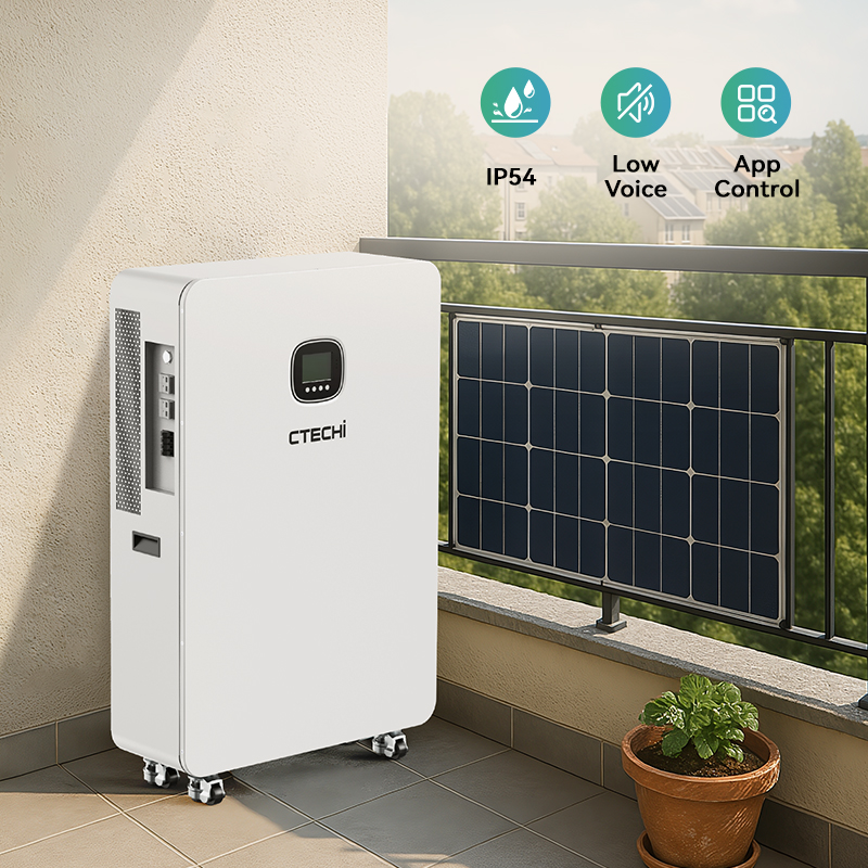 CTECHI Off Grid System 48V 51.2V 200Ah 400Ah Solar Lithium Batteries and Hybrid Inverters 11kW 20kWh Residential Solar System