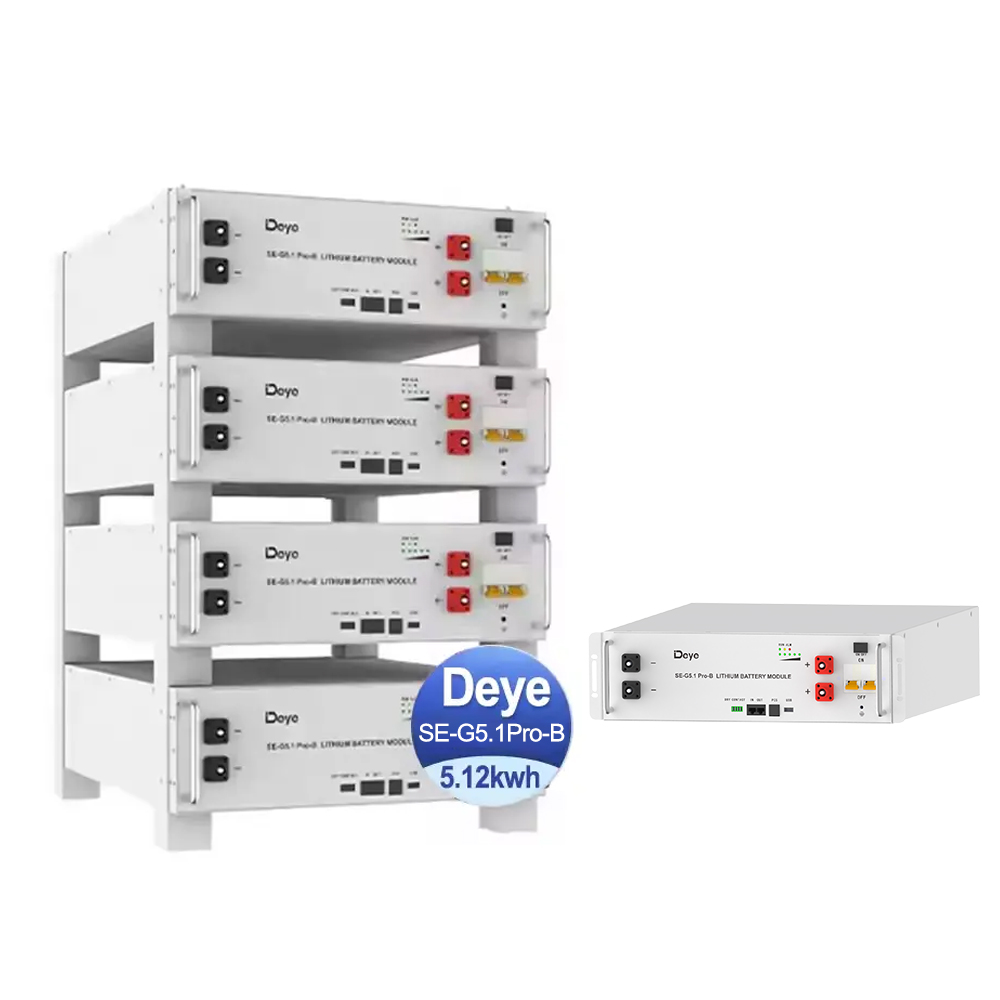 Deye Lifepo4 Battery 48v 51.2v 100ah 200ah Lithium 5.12kwh 10kwh Rack Lithium Ion Battery Deye SE-G5.1 Pro-B