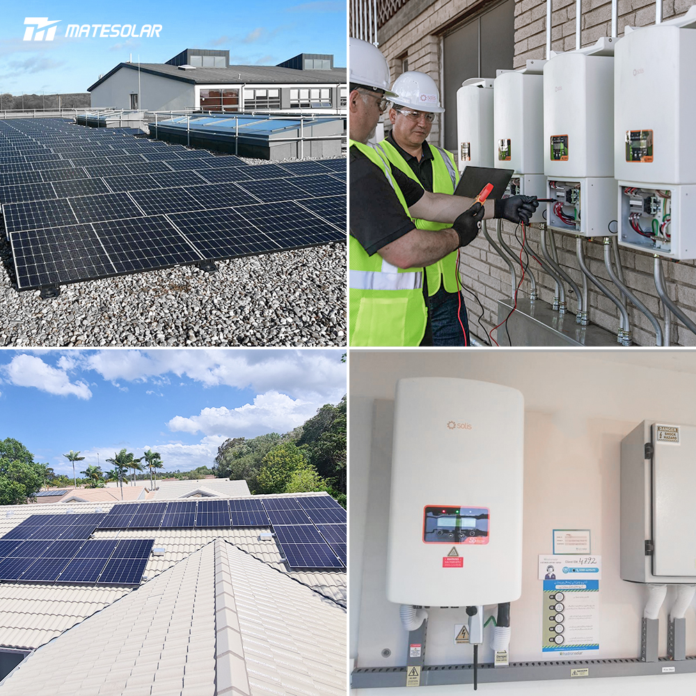 Complete Set 5-30KW Home on Grid Solar Panel System PV Module Inverter Mounting Kit for House Roof