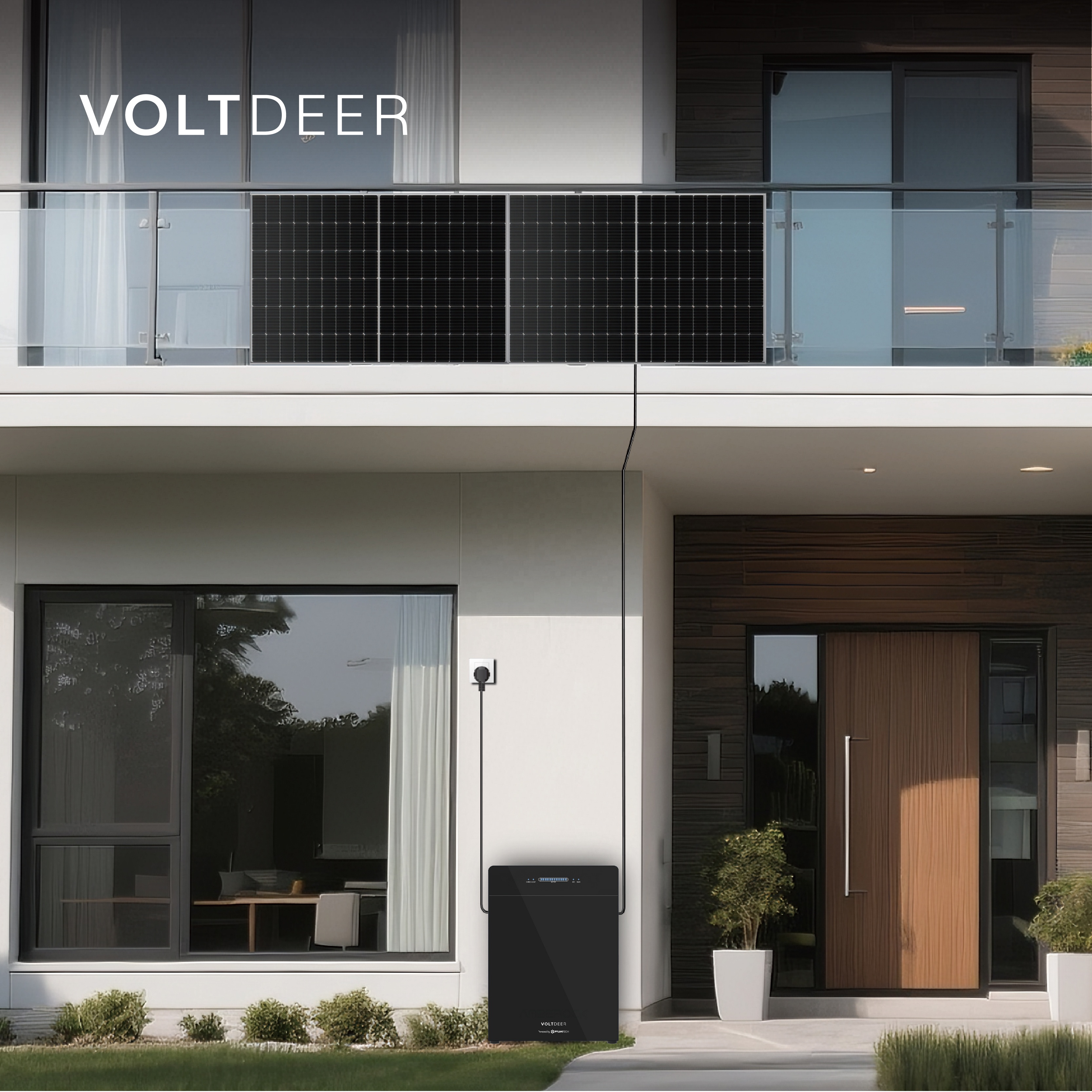 Voltdeer Complete Balcony Solar System Plug and Play Energy Storage Battery