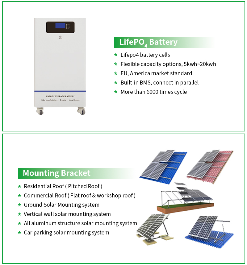 20KW Off Grid Solar Power System 20000W Solar Power Station One Stop Service PV Module Racking System Complete Kit