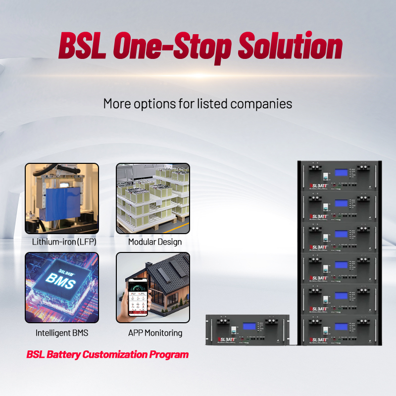 BSLBATT Inverter Sodium Ion Battery 48v 200ah 10kw Rack Mount Lithium Battery