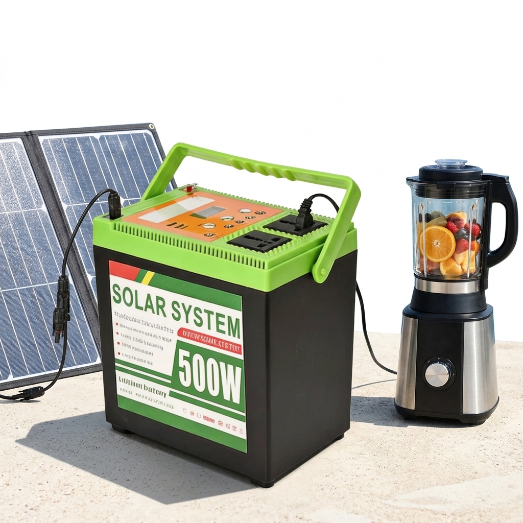 500W Portable Power Station LiFePO4 Solar Generator for Home Backup Emergency Load Shedding Camping 220V 110V AC Outlet