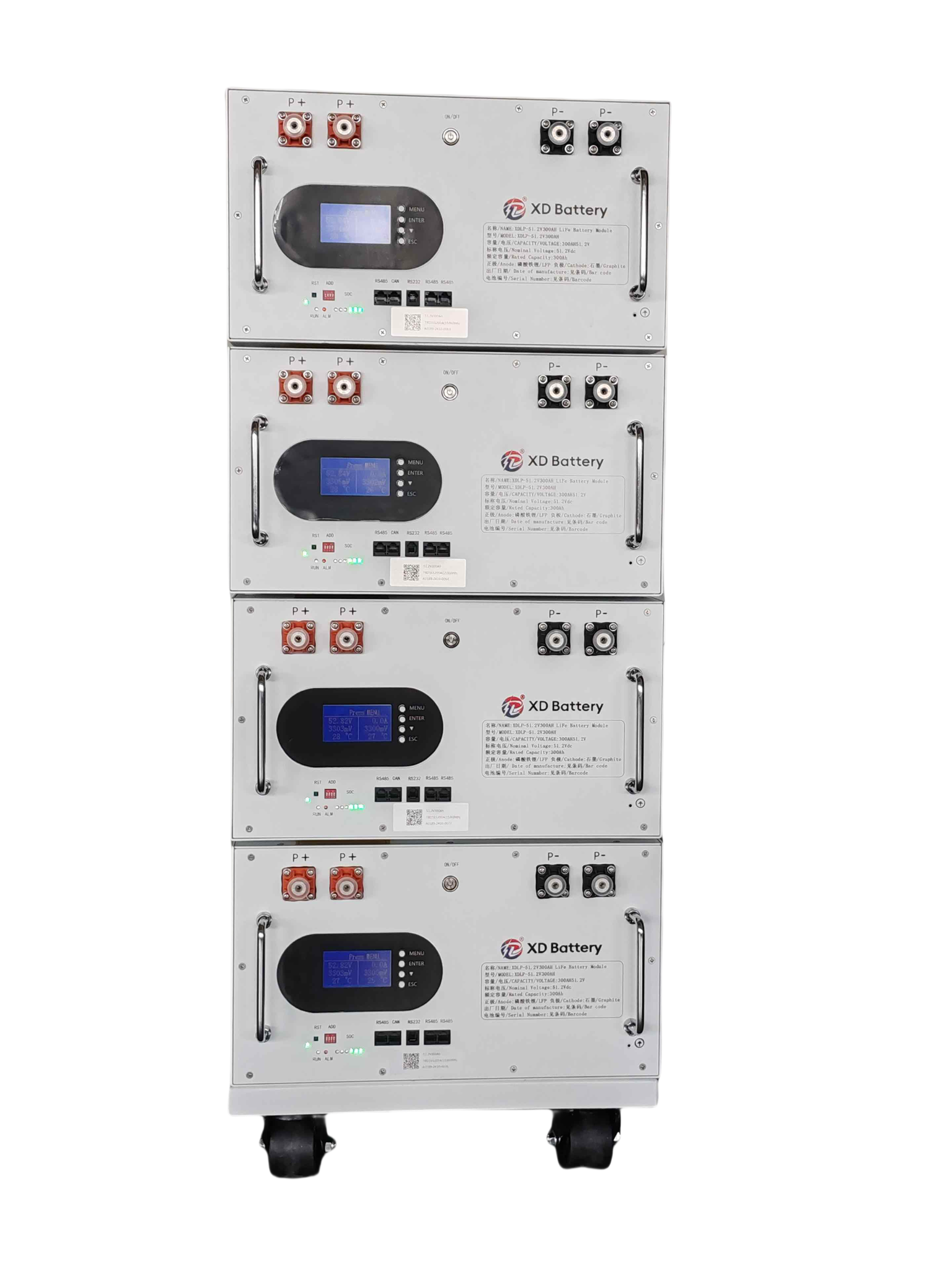 China Stackable Home Energy Storage 15kwh 48V 300AH Stack LiFePO4 Battery Pack