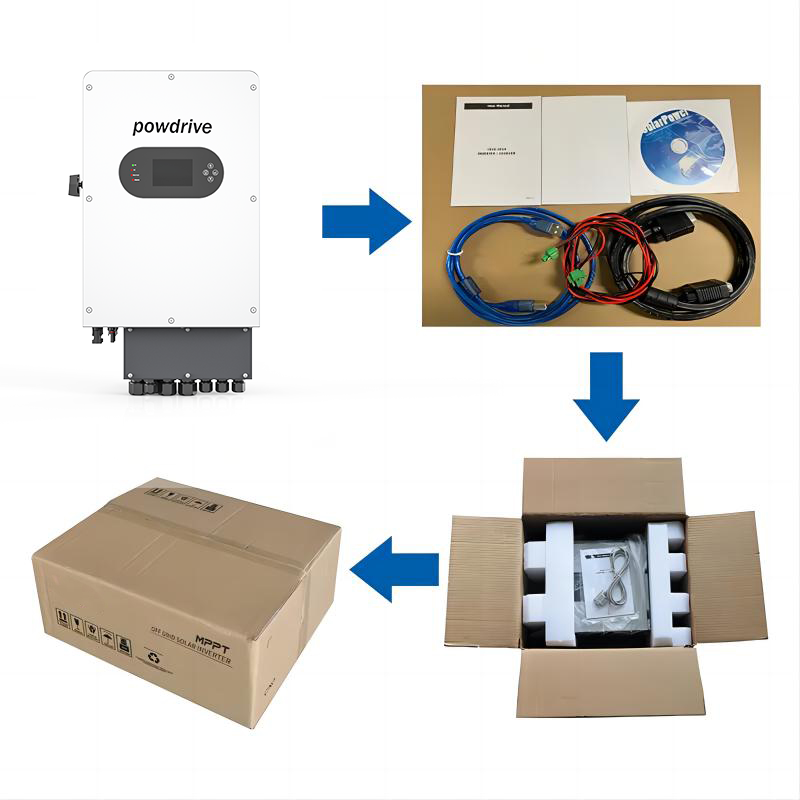 Hybrid Off Grid Inverter Powdrive Factory Single Phase Solar Inverter Solar Inverters for Home Use Solar Energy Storage System