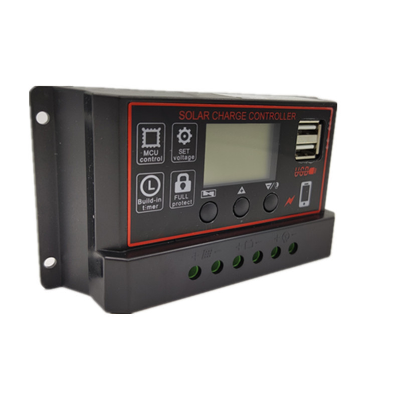 Black Shell 12V/24V/10A Solar Controller Smart Product with USB for Charge and Discharge Management